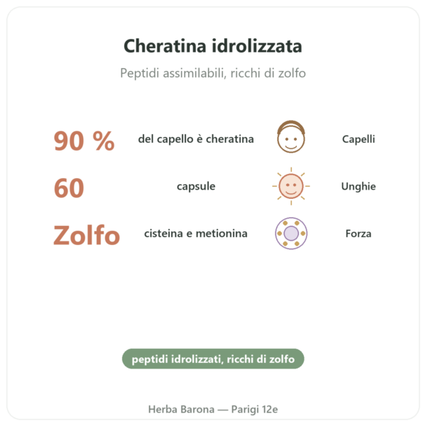 Cheratina Dynveo – 60 capsule benefici e dati chiave Paris Herba Barona