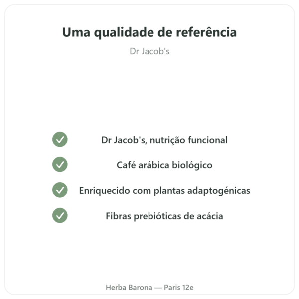 Chi Café BIO Solúvel Dr. Jacob's 400 g qualidade Paris Herba Barona