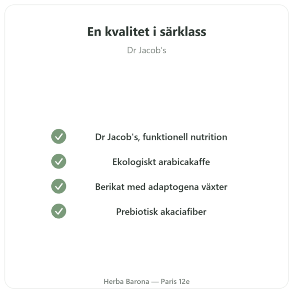 Chi Kaffe EKO Löslig Dr Jacob's 400 g kvalitet Paris Herba Barona