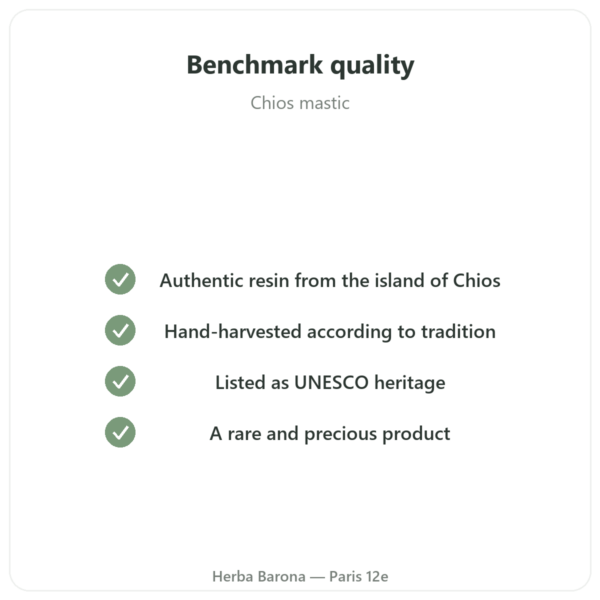 Chios Mastiha 10g quality Paris Herba Barona