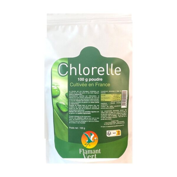 Chlorelle poudre 100 g Flamant Vert Paris Herba Barona