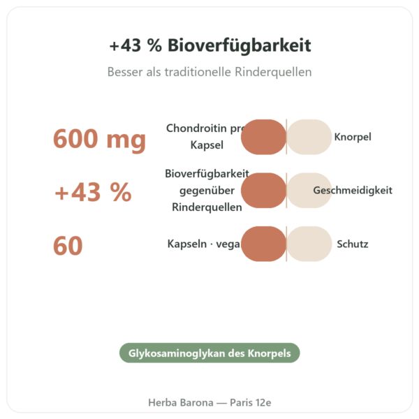 Chondroitinsulfat vegan – Dynveo – 600 mg – 60 Kapseln Vorteile und Fakten Paris Herba Barona