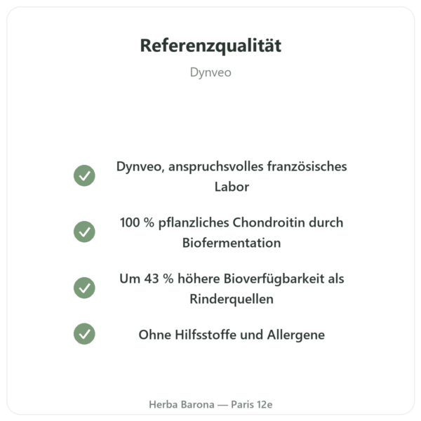 Chondroitinsulfat vegan – Dynveo – 600 mg – 60 Kapseln Qualität Paris Herba Barona