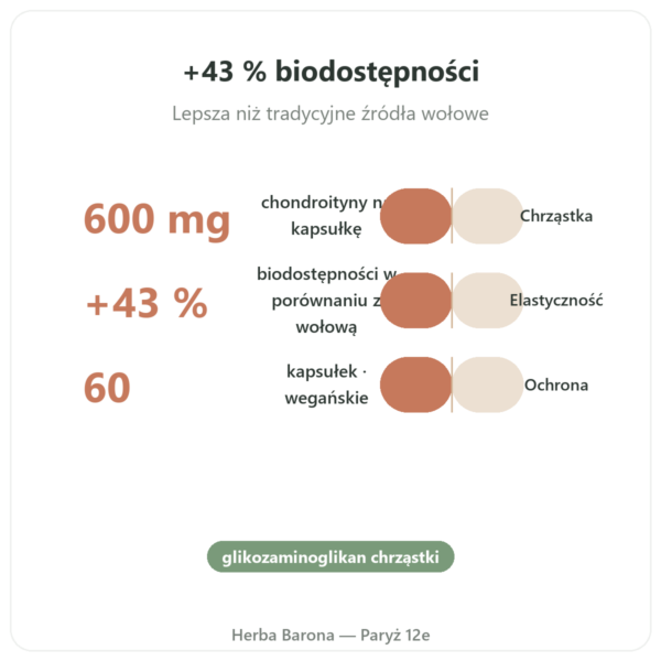 Chondroïtine Sulfate 600 mg – 60 kapsułek – Dynveo korzyści i najważniejsze fakty Paris Herba Barona