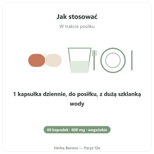 Chondroïtine Sulfate 600 mg – 60 kapsułek – Dynveo sposób użycia i dawkowanie Paris Herba Barona