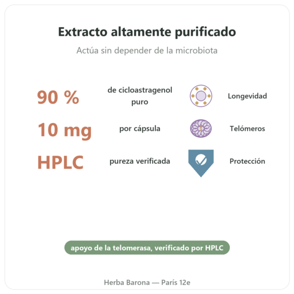Cicloastragenol puro Dynveo – 60 cápsulas beneficios y datos clave Paris Herba Barona