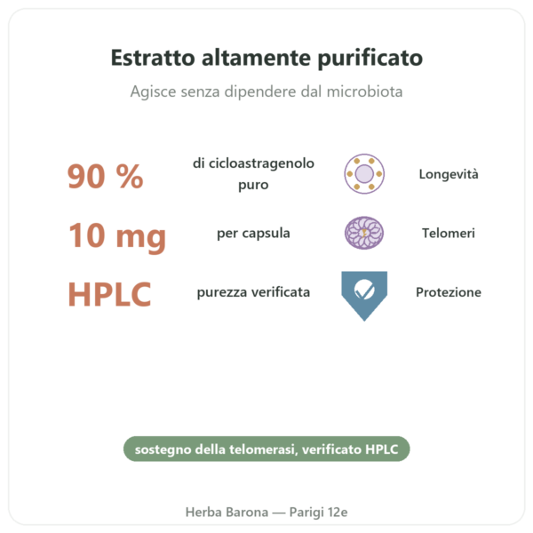 Cicloastragenolo puro Dynveo – 60 capsule benefici e dati chiave Paris Herba Barona
