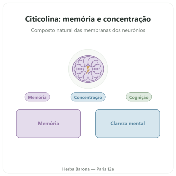 Citicolina Cognizin® : CDP Colina – Dynveo – 60 cápsulas apresentação Paris Herba Barona