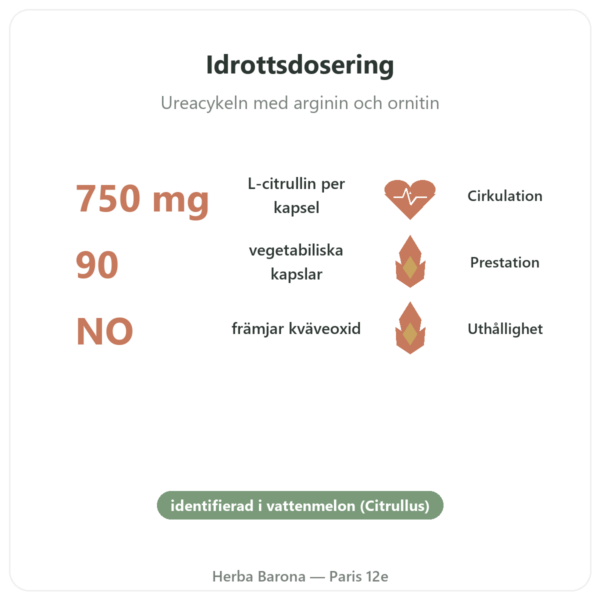 Citrullin 750mg – Now Foods – 90 kapslar fördelar och nyckelfakta Paris Herba Barona