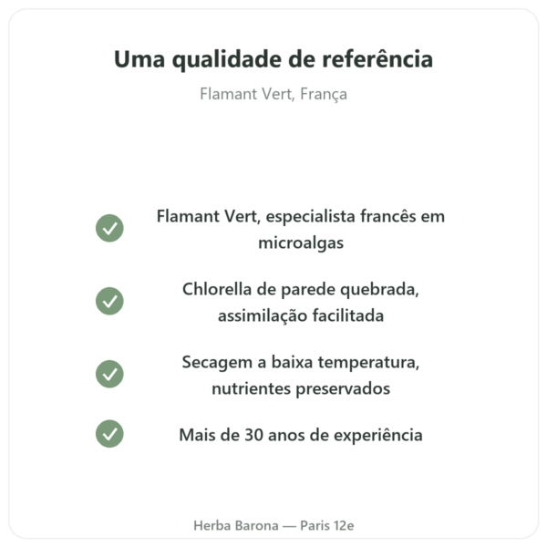 Clorela Flamant Vert – 180 comprimidos qualidade Paris Herba Barona