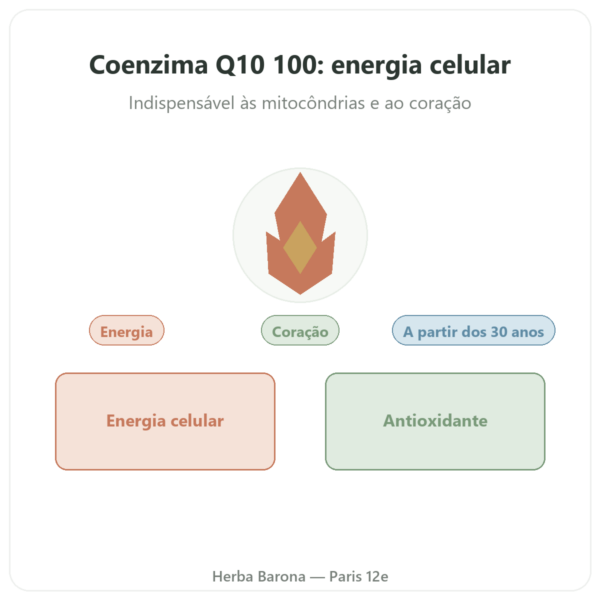 Coenzima Q10 100 mg – Distriform' – 60 cápsulas apresentação Paris Herba Barona
