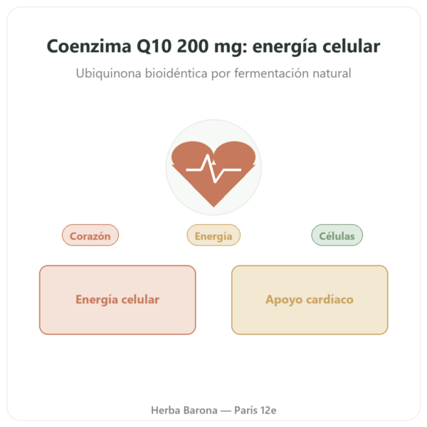 Coenzima Q10 – SIHO – 200 mg – 60 Cápsulas presentación Paris Herba Barona