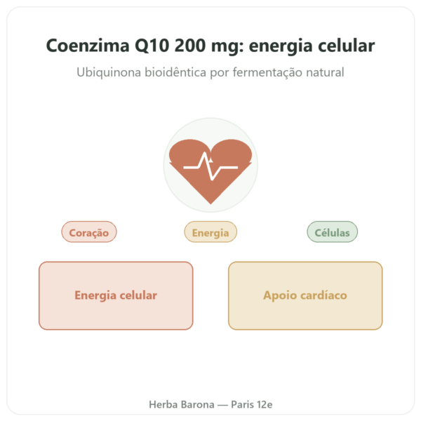 Coenzima Q10 – SIHO – 200 mg – 60 cápsulas apresentação Paris Herba Barona