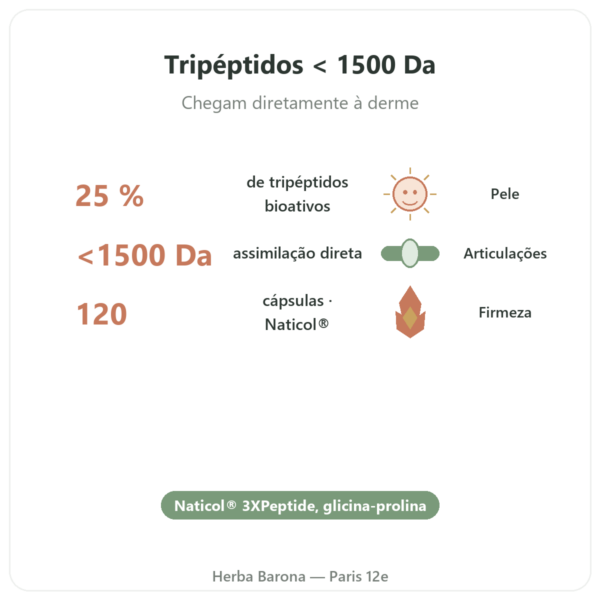 Colagénio marinho concentrado – Dynveo – 120 cápsulas benefícios e dados principais Paris Herba Barona