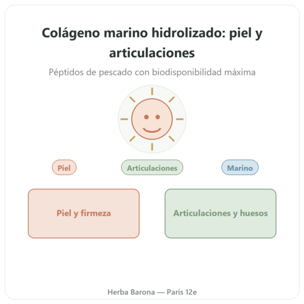 Colágeno Marino Hidrolizado en Cápsulas presentación Paris Herba Barona