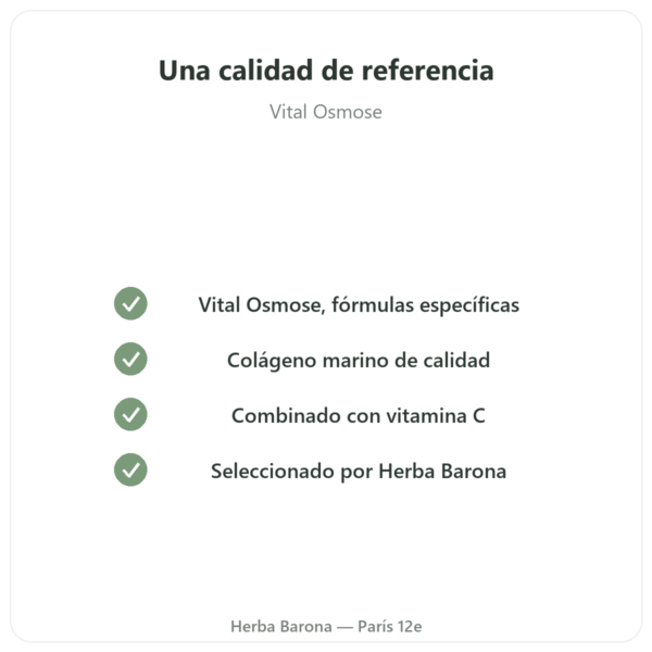 Colágeno Marino de Tipo II – Vital Osmose – Cápsulas calidad Paris Herba Barona