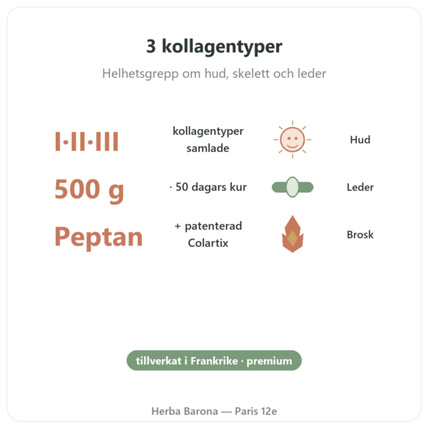 Collagen Mix 500g – Nutrimuscle fördelar och nyckelfakta Paris Herba Barona