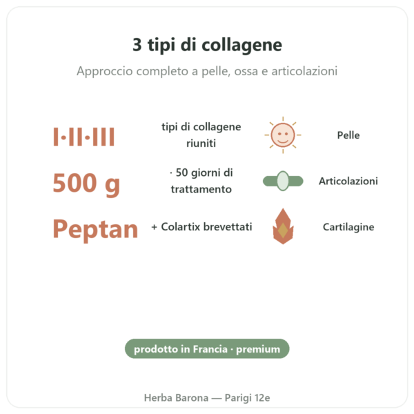 Collagen Mix 500g – Nutrimuscle benefici e dati chiave Paris Herba Barona