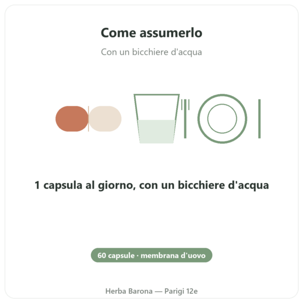 Collagene Vegetariano – Dynveo – 60 capsule – collagene, elastina, acido ialuronico modo d'uso e dosaggio Paris Herba Barona