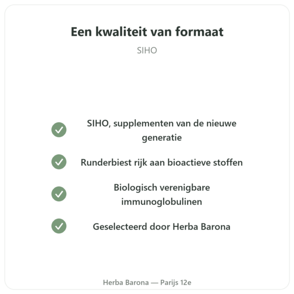 Colostrum – SIHO – 60 capsules kwaliteit Paris Herba Barona