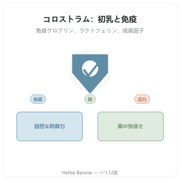コロストラム（初乳） – SIHO – 60カプセル presentation Paris Herba Barona