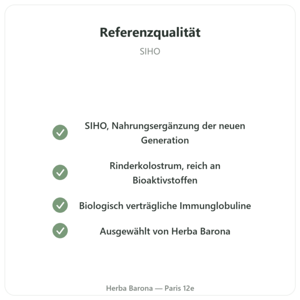 Colostrum – SIHO – 60 Kapseln Qualität Paris Herba Barona