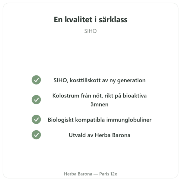 Colostrum – SIHO – 60 kapslar kvalitet Paris Herba Barona