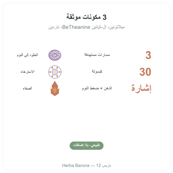 مركّب النوم Chronobio – Dynveo – 30 كبسولة الفوائد والمعطيات الرئيسية Paris Herba Barona