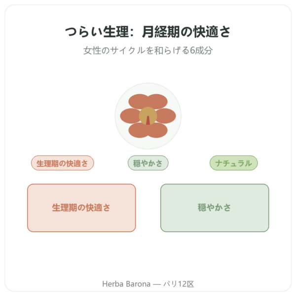 月経期コンプレックス – Dynveo – 30カプセル presentation Paris Herba Barona