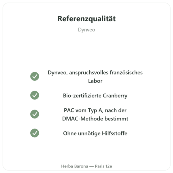 Cranberry Bio 56 mg PACs – Dynveo – 60 Kapseln Qualität Paris Herba Barona