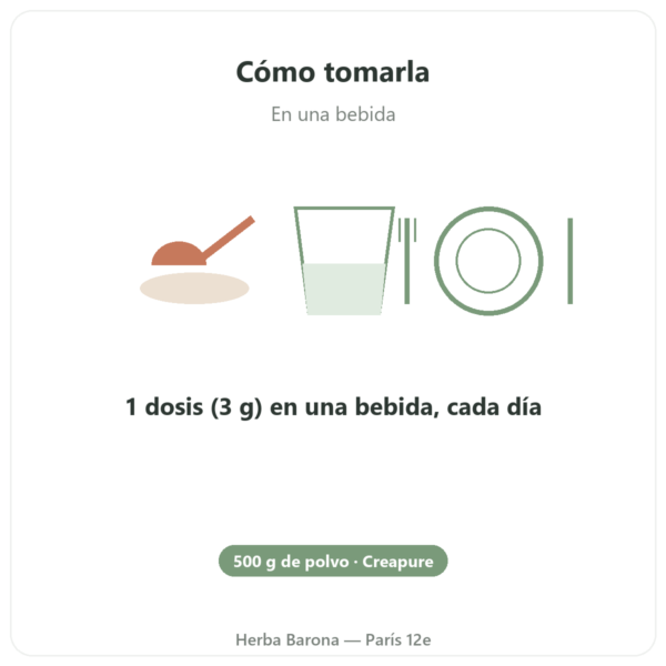 Creatina Monohidrato Creapure® 500 g – Nutrend modo de empleo y dosis Paris Herba Barona