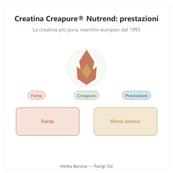 Creatina Monoidrato Creapure® 500g – Nutrend presentazione Paris Herba Barona