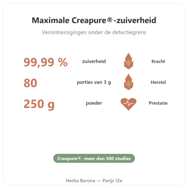 Creatine monohydraat Creapure® poeder – Dynveo – 250 g voordelen en kerngegevens Paris Herba Barona
