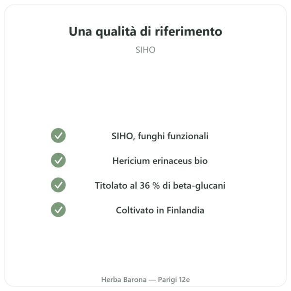 Criniera di Leone Bio – SIHO 60 capsule qualità Paris Herba Barona