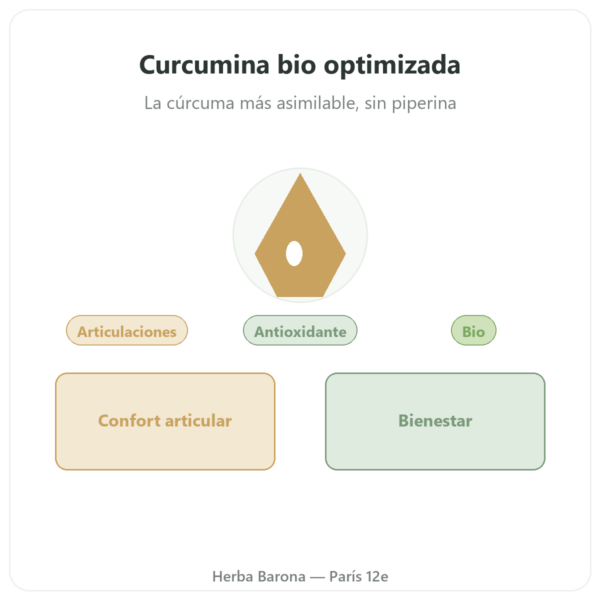 Curcumina BIO Optimizada – 60 cápsulas – Dynveo presentación Paris Herba Barona