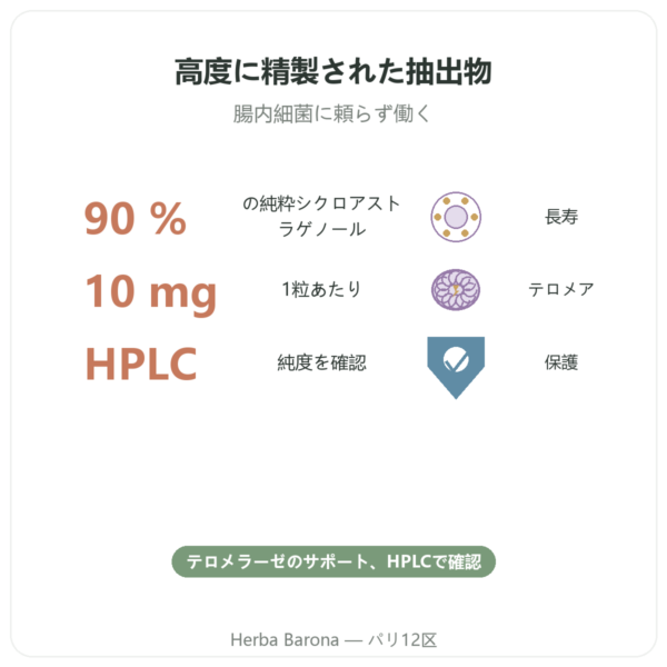 Dynveo 純粋シクロアストラゲノール 60カプセル benefits and key facts Paris Herba Barona