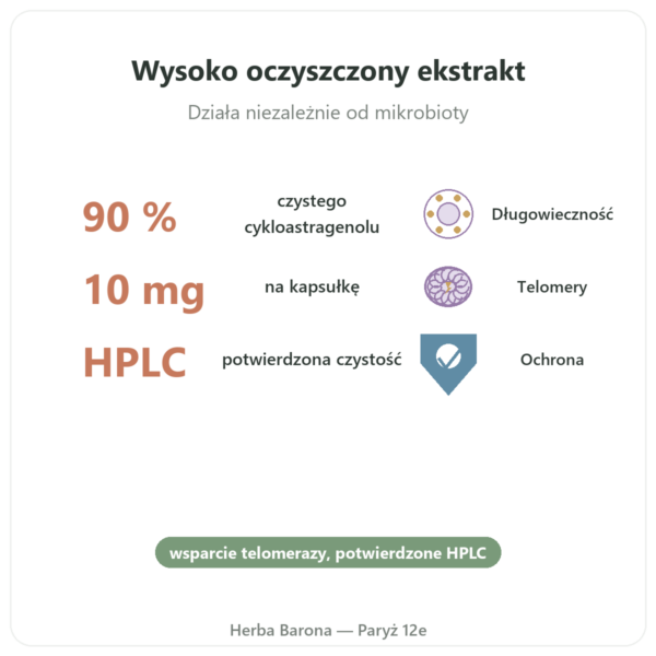 Cykloastragenol czysty Dynveo 60 kapsułek korzyści i najważniejsze fakty Paris Herba Barona