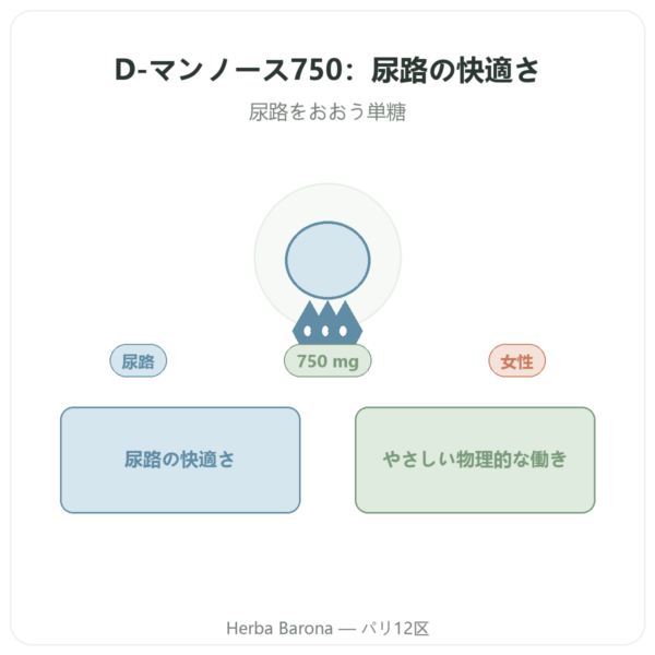 D-マンノース 750 – Be-Life – 60カプセル presentation Paris Herba Barona