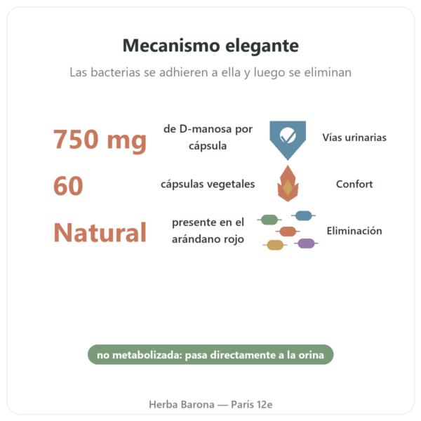 D-Manosa 750 – Be-Life – 60 Cápsulas beneficios y datos clave Paris Herba Barona