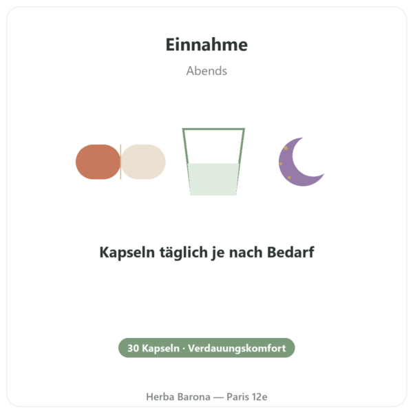Darmtransit Essence Pure – 30 Kapseln Anwendung und Dosierung Paris Herba Barona