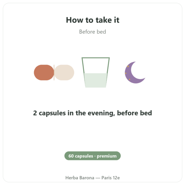 Deep Sleep nREM Complex - Dynveo - 60 Capsules directions and dosage Paris Herba Barona