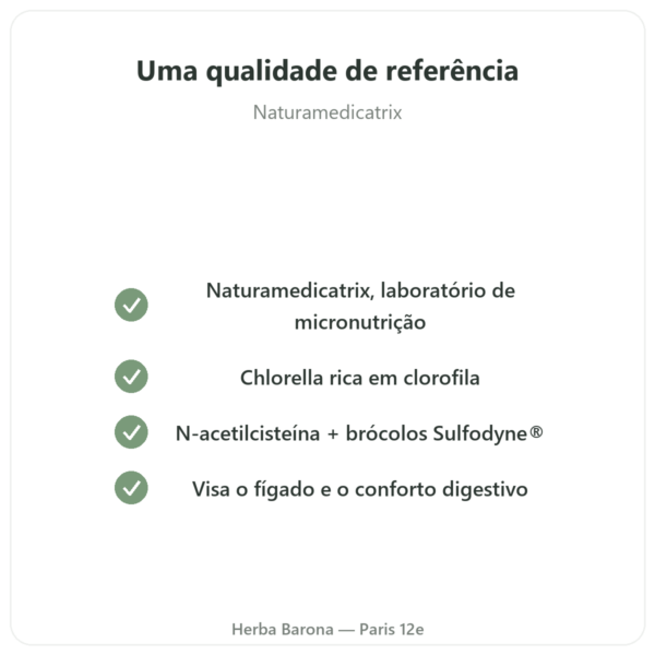 Detox Naturamedicatrix - 90 cápsulas - Fígado e digestão qualidade Paris Herba Barona