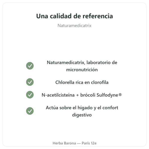 Detox Naturamedicatrix – 90 Cápsulas – Hígado y Digestión calidad Paris Herba Barona