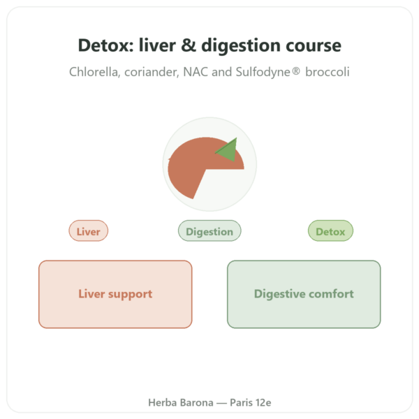 Detox Naturamedicatrix – 90 Capsules – Liver and Digestion presentation Paris Herba Barona
