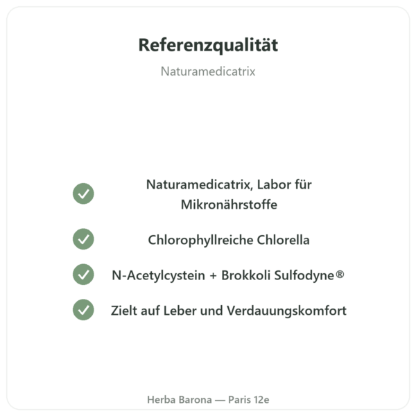 Detox Naturamedicatrix – 90 Kapseln – Leber & Verdauung Qualität Paris Herba Barona