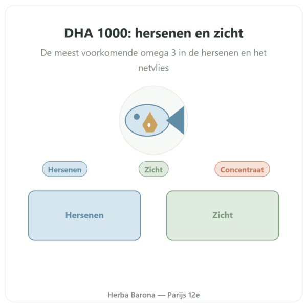 DHA 1000 mg NOW Foods - 90 softgels presentatie Paris Herba Barona