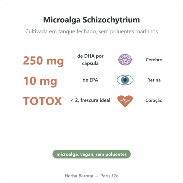 DHA vegetal 250mg/ 60 cápsulas – Dynveo benefícios e dados principais Paris Herba Barona