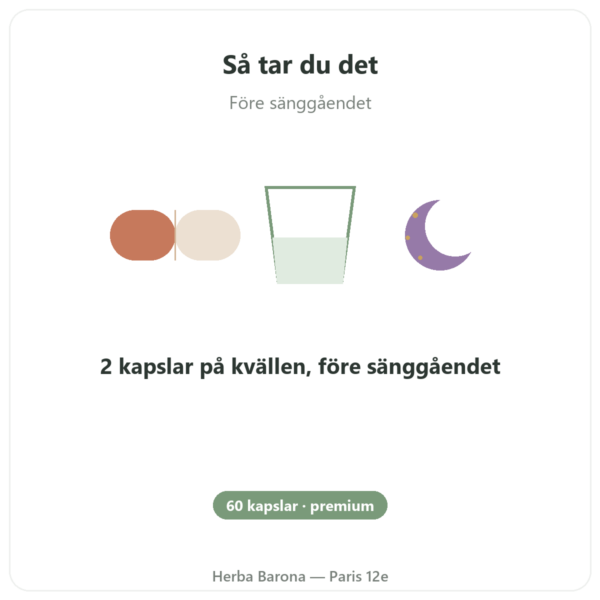 Djupsömnskomplex nREM – Dynveo – 60 kapslar användning och dosering Paris Herba Barona