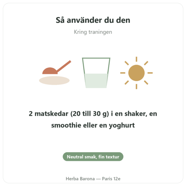 Ekologiskt Ärtprotein i pulver – 500g användning och dosering Paris Herba Barona