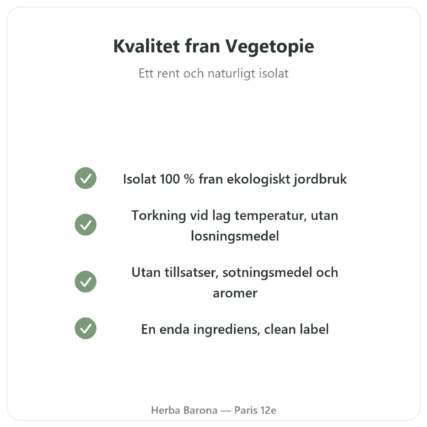 Ekologiskt Ärtprotein i pulver – 500g kvalitet Paris Herba Barona